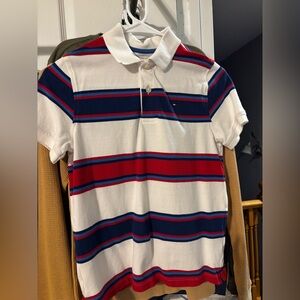 Tommy Hilfiger BOYS White Polo with Red and Blue Accents
